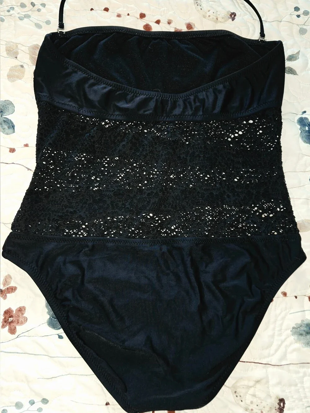 Women's Black Lace One-Piece Swimsuit